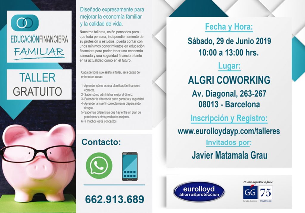 Taller gratuito de educacion financiera en algri coworking barcelona